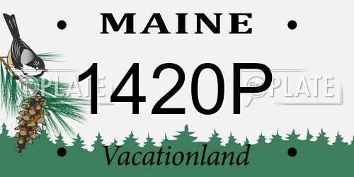 1420P Maine License Plate
