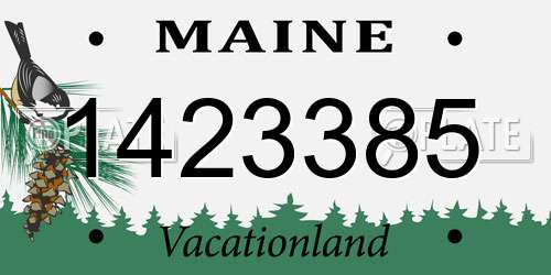 1423385 Maine License Plate