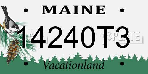 14240T3 Maine License Plate