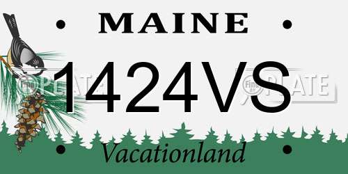 1424VS Maine License Plate