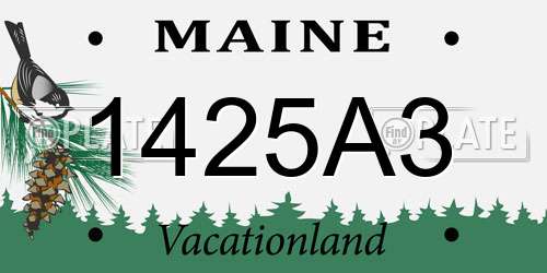 1425A3 Maine License Plate