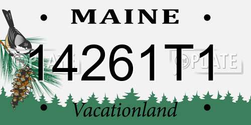 14261T1 Maine License Plate