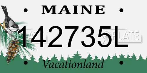 142735L Maine License Plate