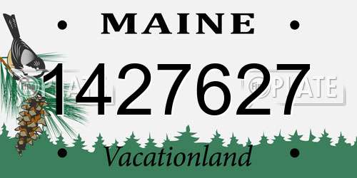 1427627 Maine License Plate