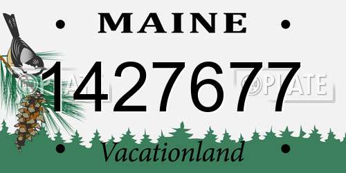 1427677 Maine License Plate