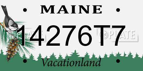 14276T7 Maine License Plate