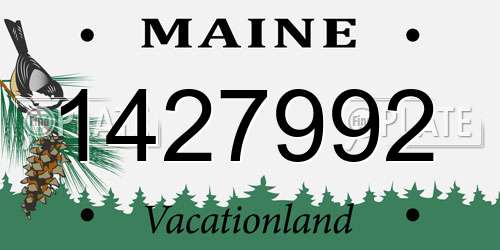 1427992 Maine License Plate