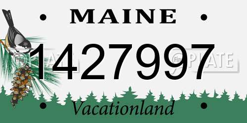1427997 Maine License Plate