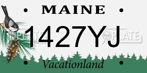 1427YJ Maine License Plate