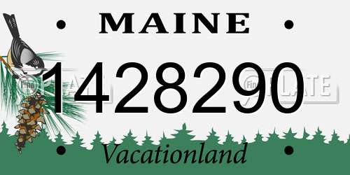 1428290 Maine License Plate