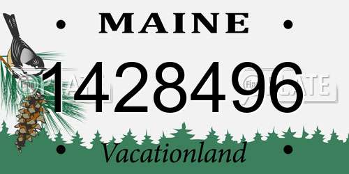 1428496 Maine License Plate