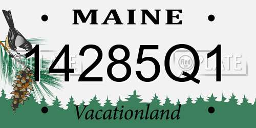 14285Q1 Maine License Plate