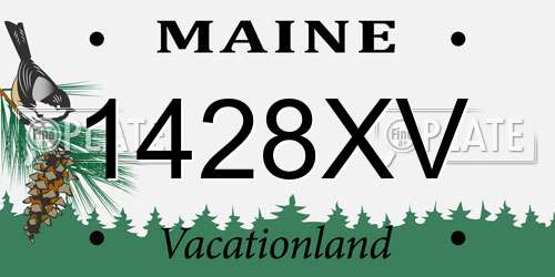 1428XV Maine License Plate