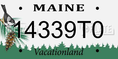 14339T0 Maine License Plate