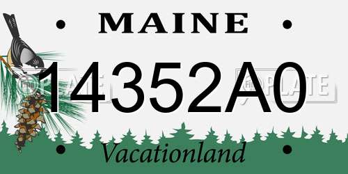 14352A0 Maine License Plate