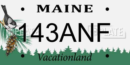 143ANF Maine License Plate