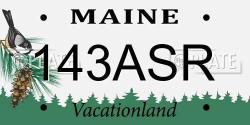 143ASR Maine License Plate