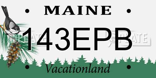 143EPB Maine License Plate