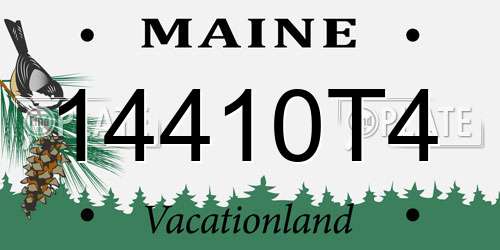 14410T4 Maine License Plate