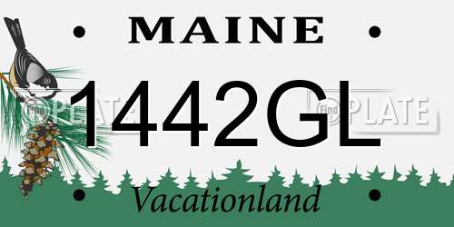 1442GL Maine License Plate