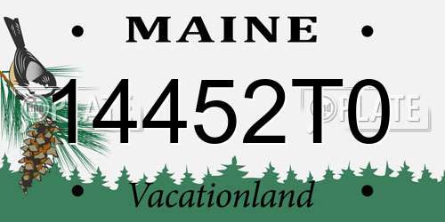 14452T0 Maine License Plate