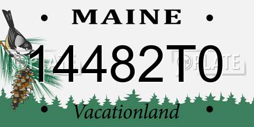 14482T0 Maine License Plate