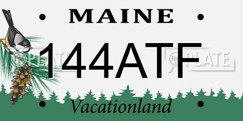 144ATF Maine License Plate