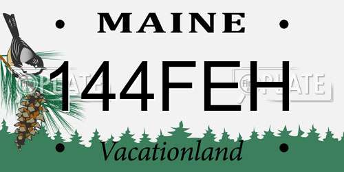 144FEH Maine License Plate