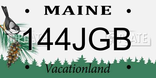 144JGB Maine License Plate