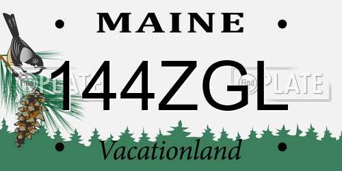 144ZGL Maine License Plate
