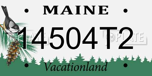 14504T2 Maine License Plate