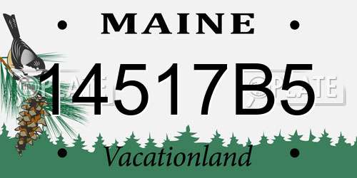 14517B5 Maine License Plate