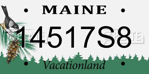 14517S8 Maine License Plate