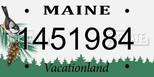 1451984 Maine License Plate