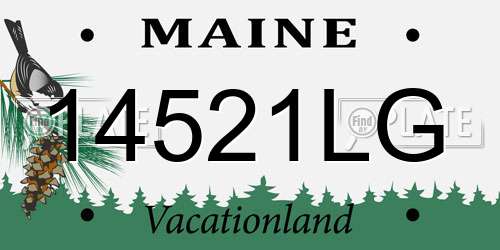 14521LG Maine License Plate
