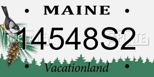 14548S2 Maine License Plate