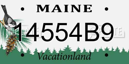 14554B9 Maine License Plate