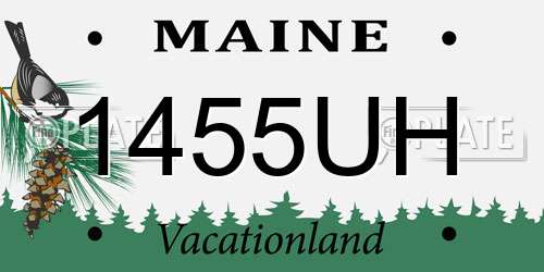 1455UH Maine License Plate