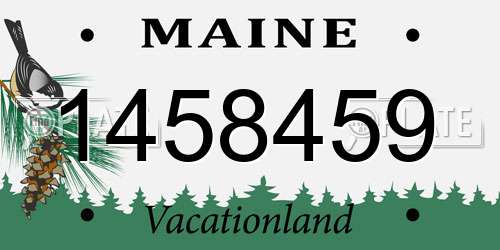 1458459 Maine License Plate