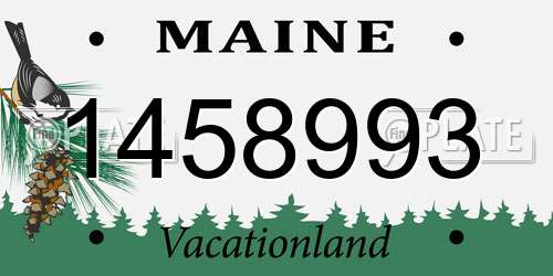1458993 Maine License Plate