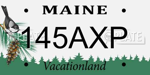 145AXP Maine License Plate