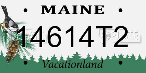 14614T2 Maine License Plate