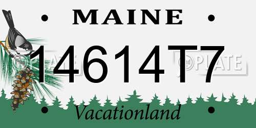 14614T7 Maine License Plate