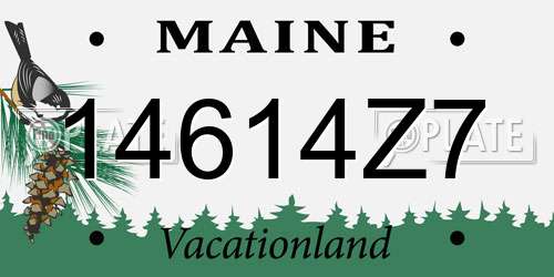 14614Z7 Maine License Plate