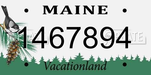 1467894 Maine License Plate