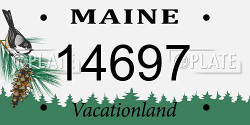 14697 Maine License Plate