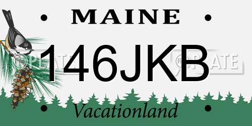 146JKB Maine License Plate