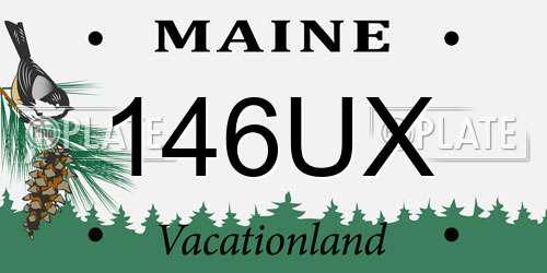 146UX Maine License Plate