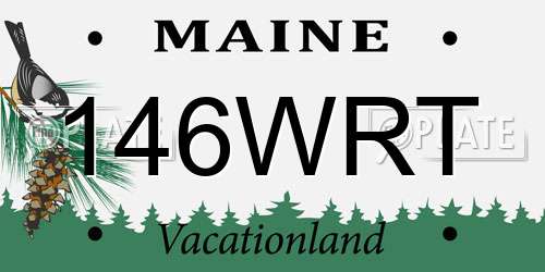146WRT Maine License Plate