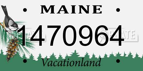 1470964 Maine License Plate